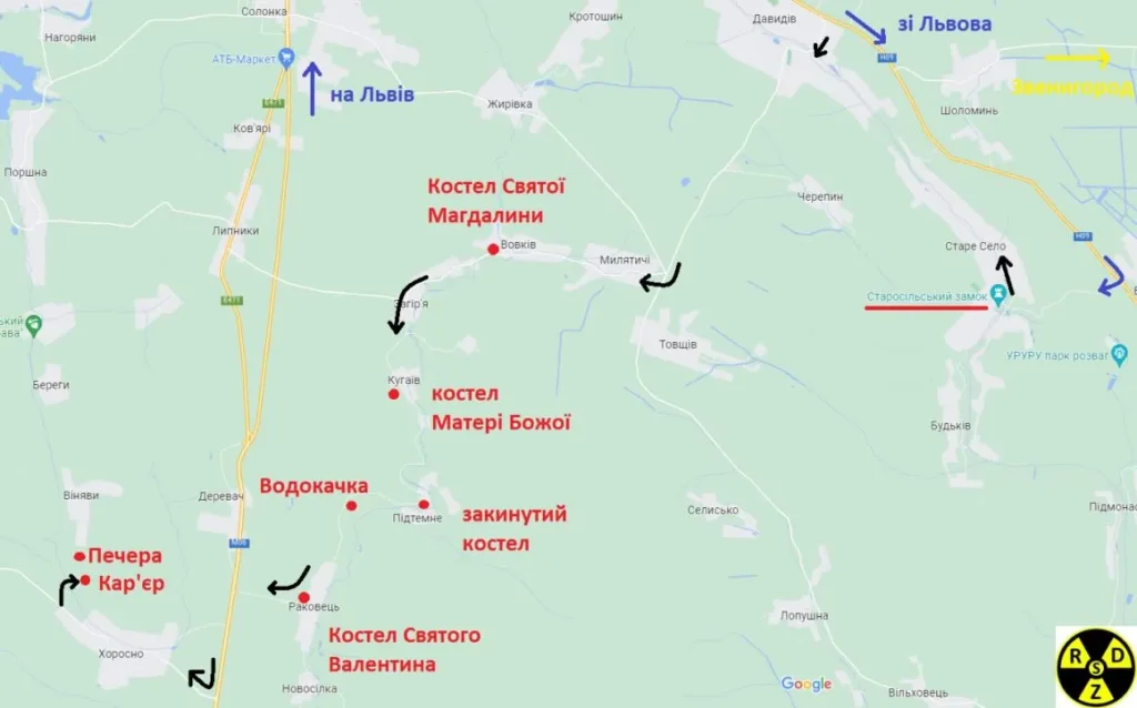 Маршрут по старих костелах Львівщини