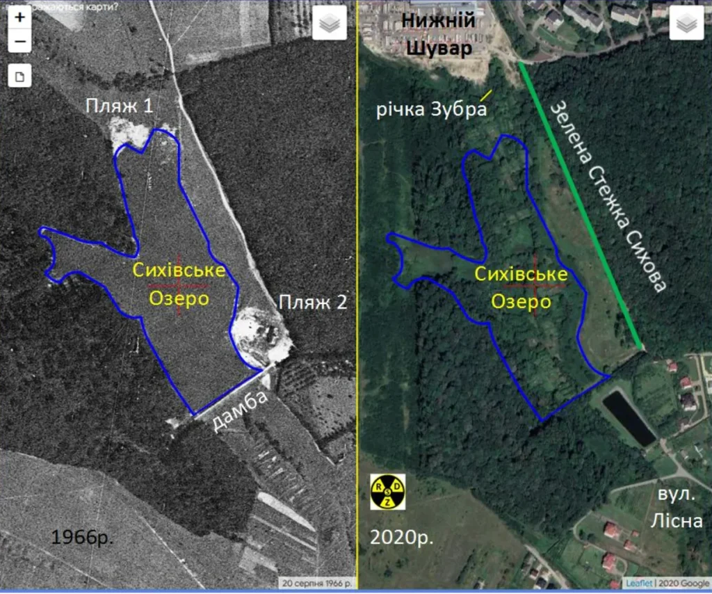 Де було розташоване Сихівське озеро